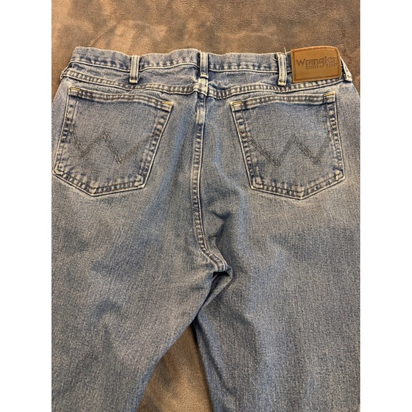 Wrangler Jeans Mens 36X36 Blue Rugged Wear Straight Leg Denim Workwear Pants - Picture 7 of 9